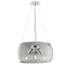 Lampadario Trasparente con Diffusore in Vetro Moderno Luce a Sospensione