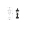 Lampioncino da Esterno Illuminazione Lanterna Giardino Applique Vetro con Base
