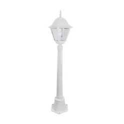 Lampione Bianco da 110 da Esterno Lampioncino per Giardino Lanterna Luce Vetro
