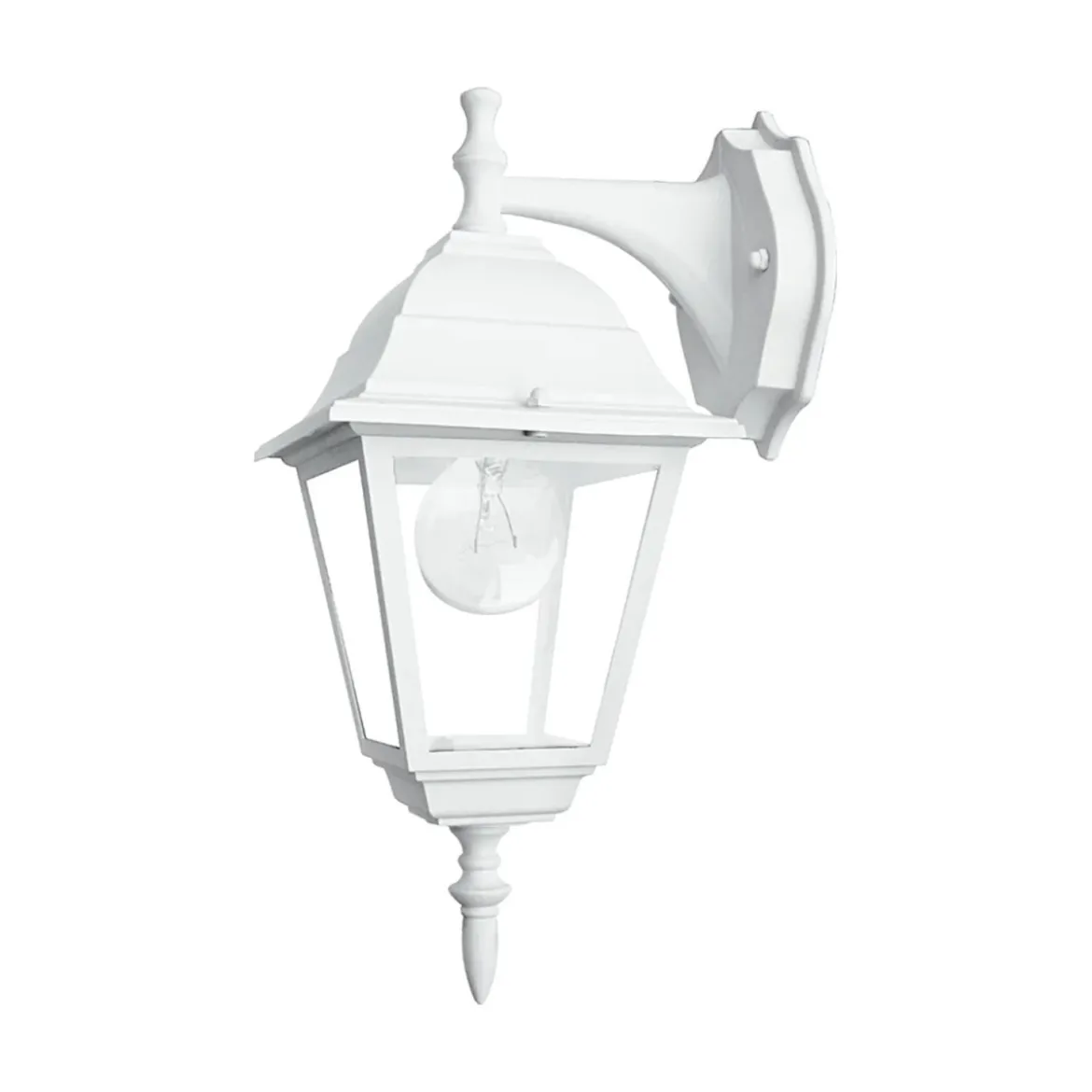 Lanterna a Parete da Esterno Elegante in Alluminio Bianco per Giardino