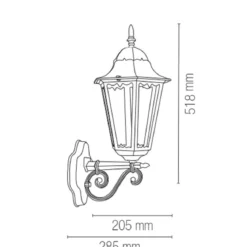 Lanterna Applique da Esterno Intec in Alluminio Punto Luce per Giardino