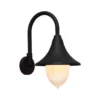 Lanterna da Parete per Esterno Lampada Nera in Metallo Giardino Lampione Moderno