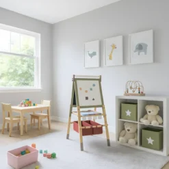 Lavagna Doppia Faccia per Bambini Magnetica e Cancellabile Estensibile