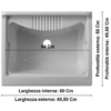 Lavandino per Esterno 60x50 Lavatoio con Mobile in Resina da Terrazzo Lavanderia