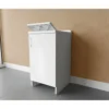 Lavatoio Bianco 1 Anta 45x50x85 cm Vasca PP e Asse in Resina