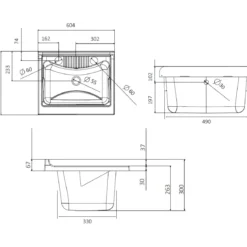 Lavatoio Bianco 2 Ante 45x50x85 cm Vasca PP e Asse in Resina