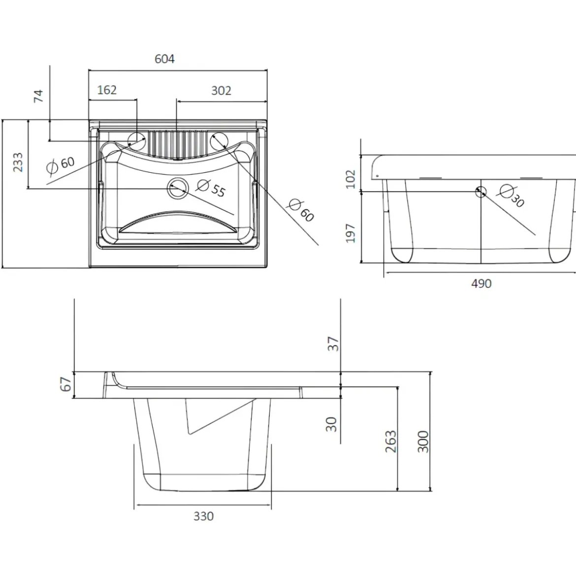 Lavatoio Bianco 2 Ante 45x50x85 cm Vasca PP e Asse in Resina