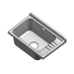 Lavatoio da Lavanderia in PVC con Vasca 58x38 cm Effetto Rovere Esterno