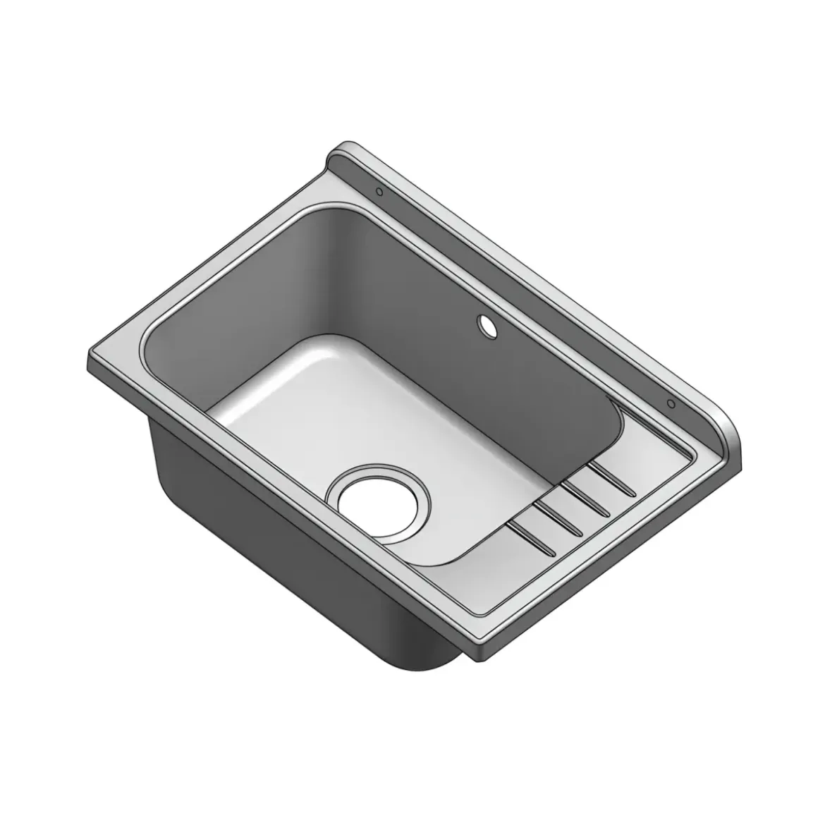 Lavatoio da Lavanderia in PVC con Vasca 58x38 cm Effetto Rovere Esterno