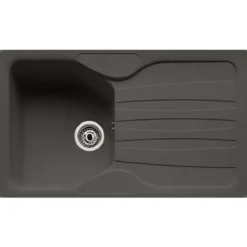 Lavello Cucina 1 Vasca con Gocciolatoio Reversibile Fragranite Grafite