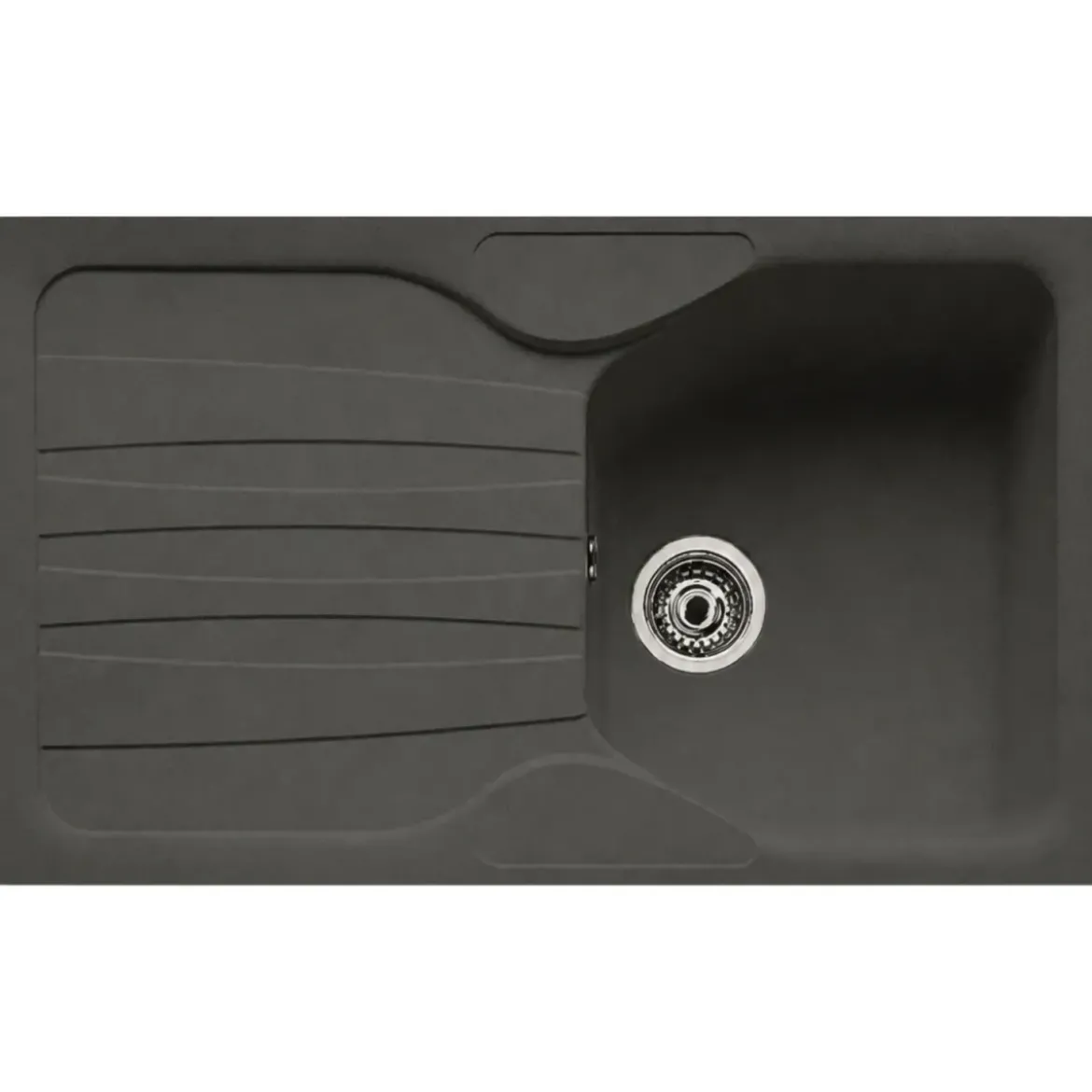 Lavello Cucina 1 Vasca con Gocciolatoio Reversibile Fragranite Grafite