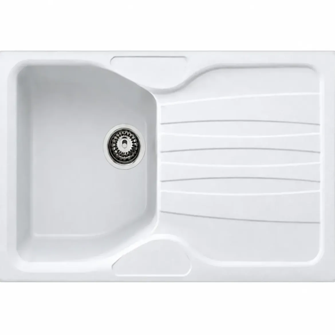 Lavello Cucina 1 Vasca con Gocciolatoio Reversibile Fragranite Bianco