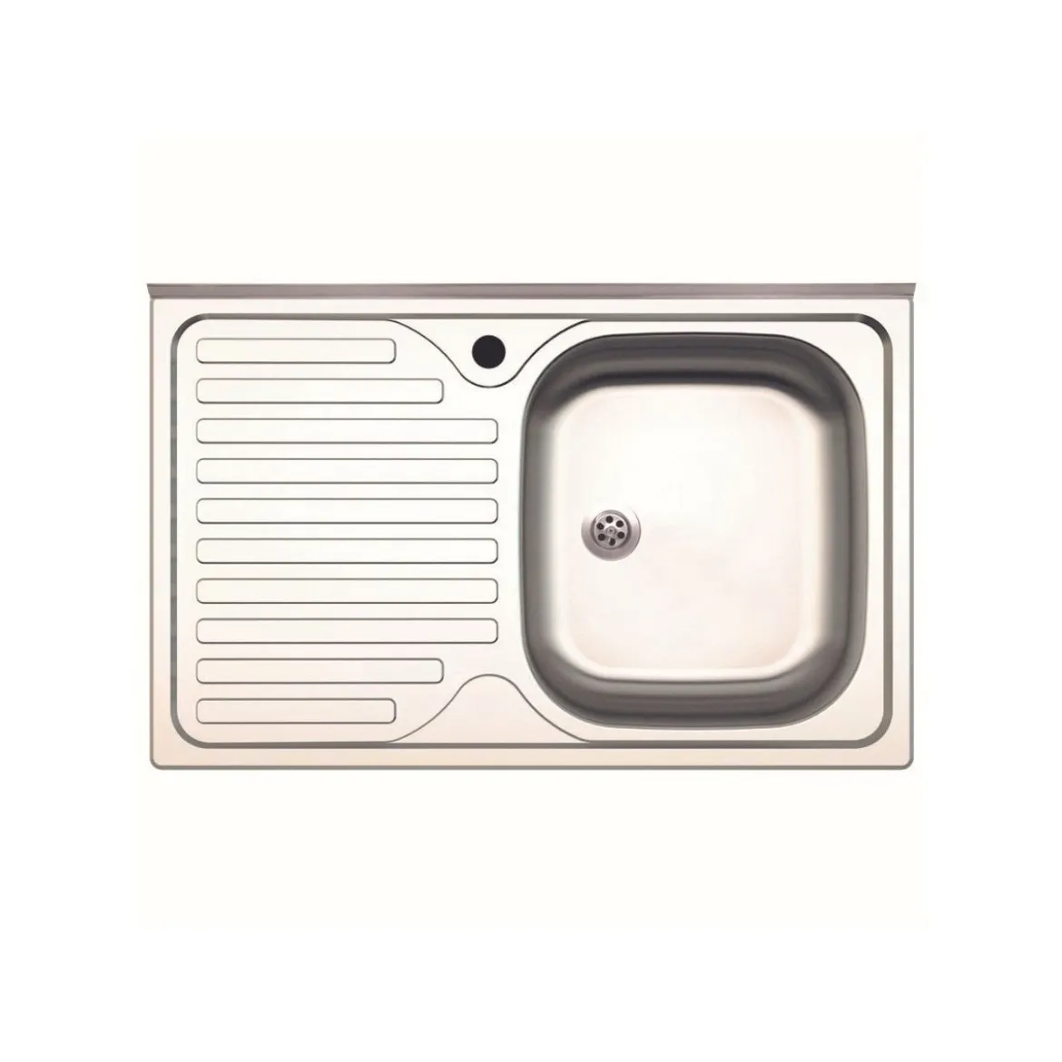 Lavello Lavandino da Cucina 80x50 cm 1 vasca con Gocciolatoio Sinistro