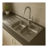 Lavello 2 Vasche con Gocciolatoio Sinistro Inox da Appoggio 120x60 cm