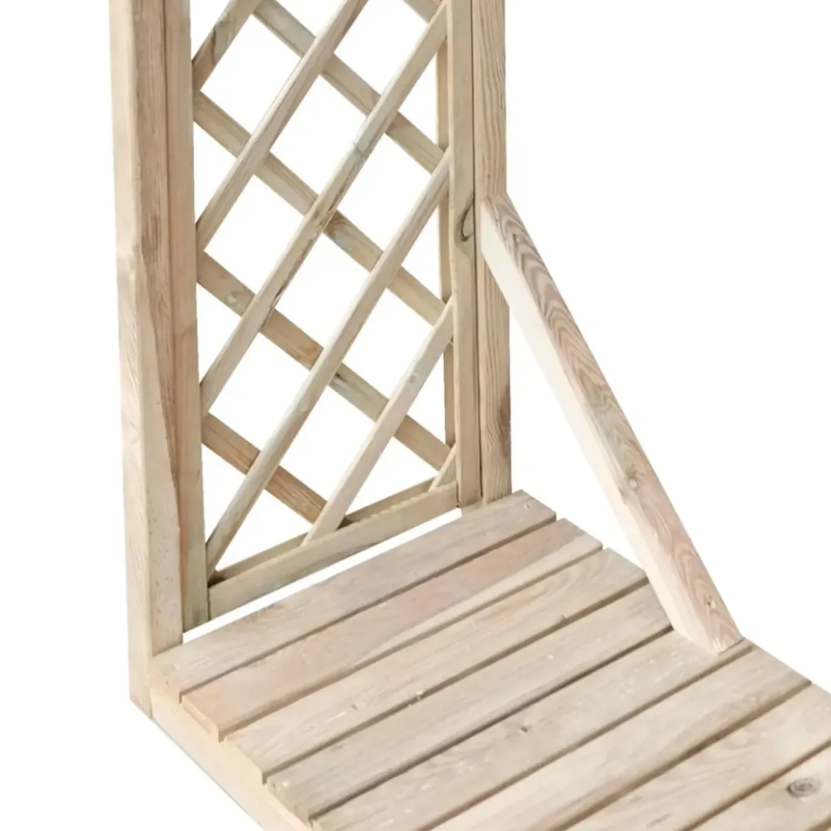 Legnaia con Griglia 162x60x20 5cm in Legno Abete Massello da Esterno