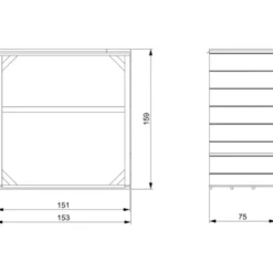 Legnaia da Esterno 153x75x159 cm Legno SmartSide 10 mm Pavimento