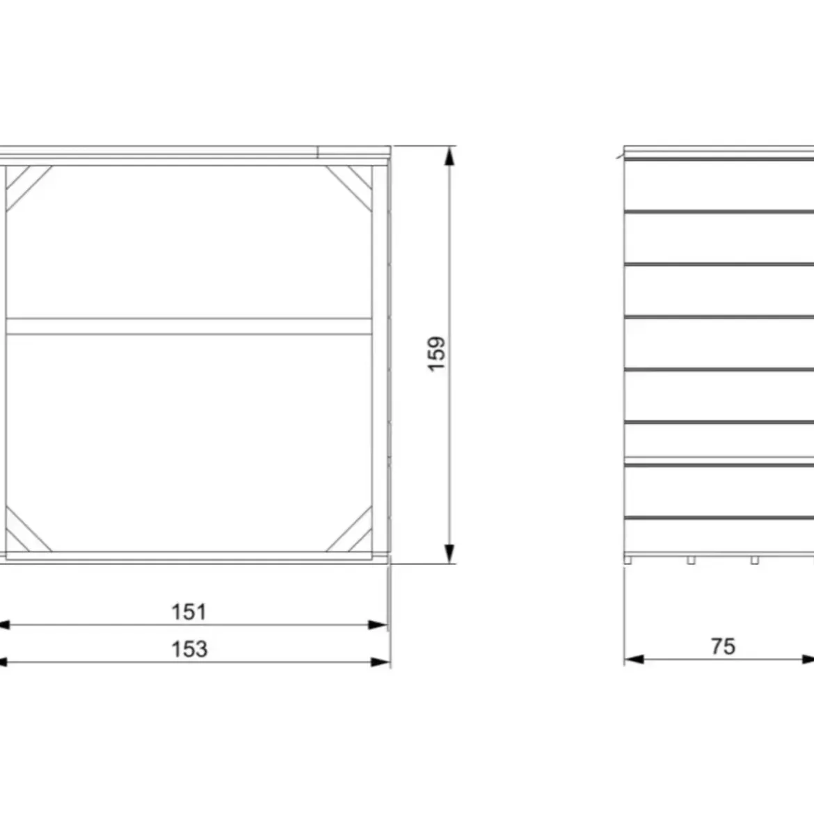 Legnaia da Esterno 153x75x159 cm Legno SmartSide 10 mm Pavimento