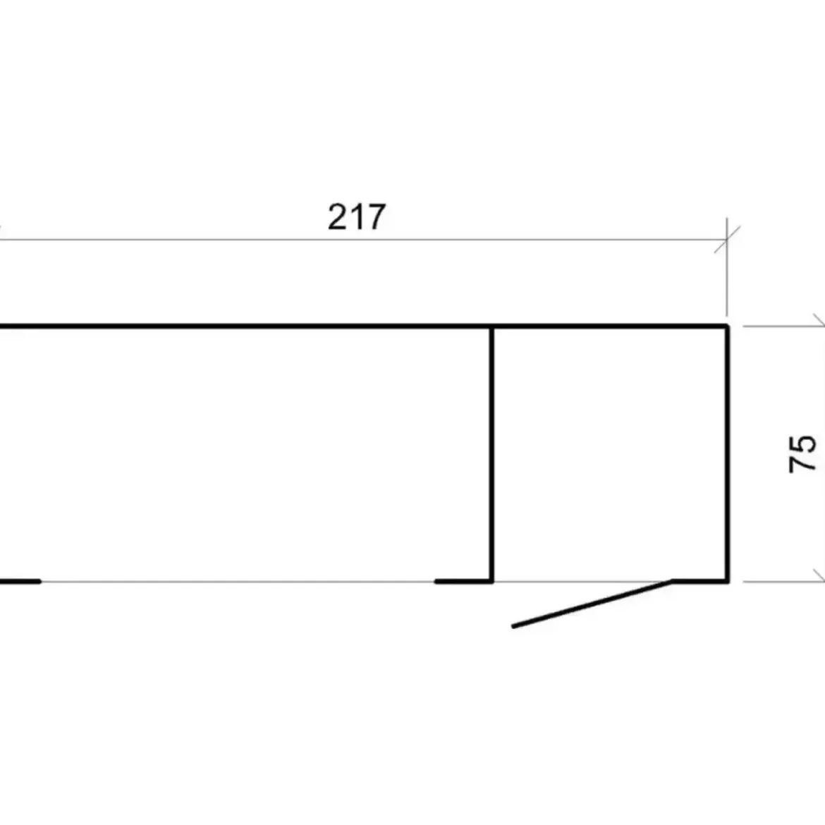 Legnaia da Esterno 217x75x159 cm Legno 10 mm Pavimento Impregnato