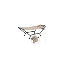 Lettino Amaca Struttura Acciaio Telo Max 120 kg Giardino Cuscino + Sacca Oggetti