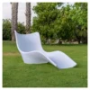 Lettino da piscina in politene bianco design moderno