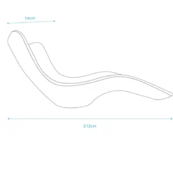 Lettino da piscina in politene bianco design moderno