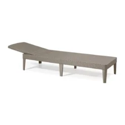 Lettino Prendisole in Resina Spiaggia Piscina Giardino Relax Cappuccino Sdraio