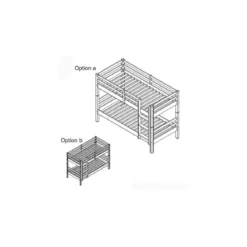 2 Letti Singoli a Castello per Materasso 90x200 Rete a Doghe Cameretta Bambini