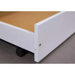 2 Letti Singoli 90x200 Bianco da Cameretta Secondo Estraibile Contenitore