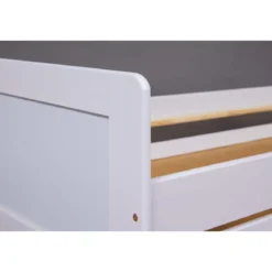 2 Letti Singoli 90x200 Bianco da Cameretta Secondo Estraibile Contenitore