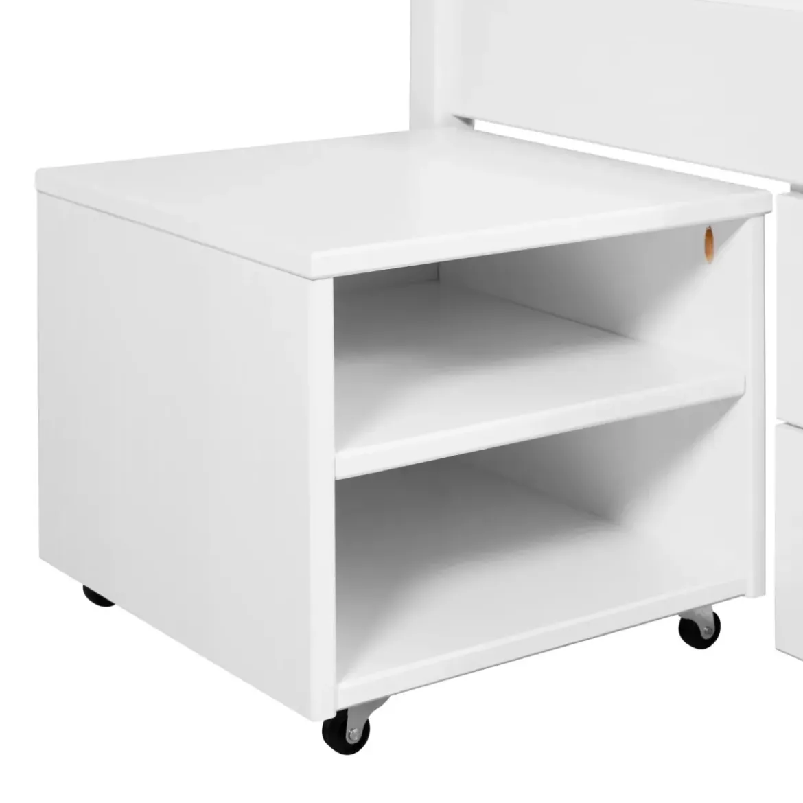 Letto Matrimoniale 160x200 cm Legno Bianco con Rete Cassetti Comodini