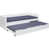 Letto Singolo Bianco con Cassettone Contenitore Estraibile da Cameretta