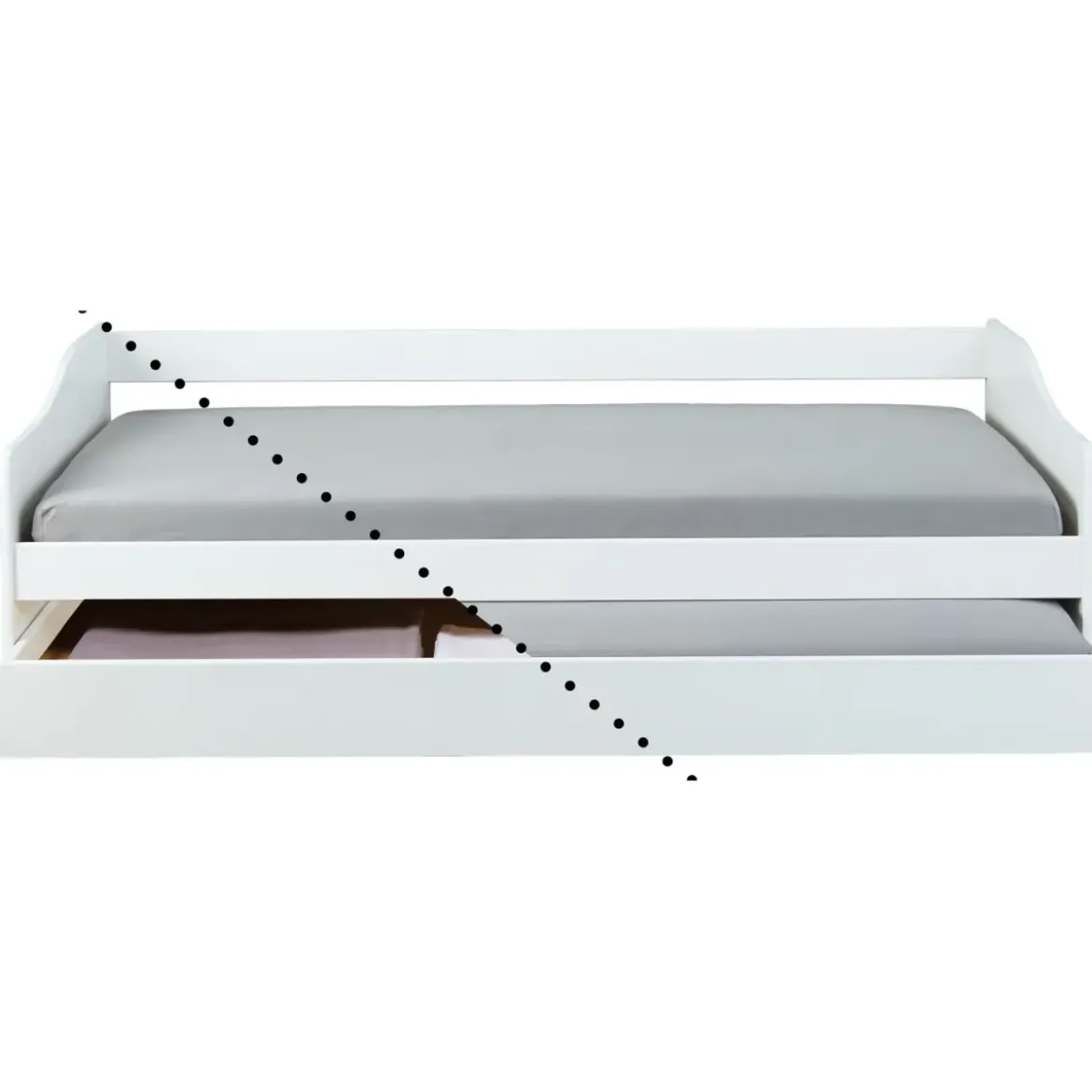 Letto Singolo con Cassettone Estraibile Contenitore Salvaspazio 90x190