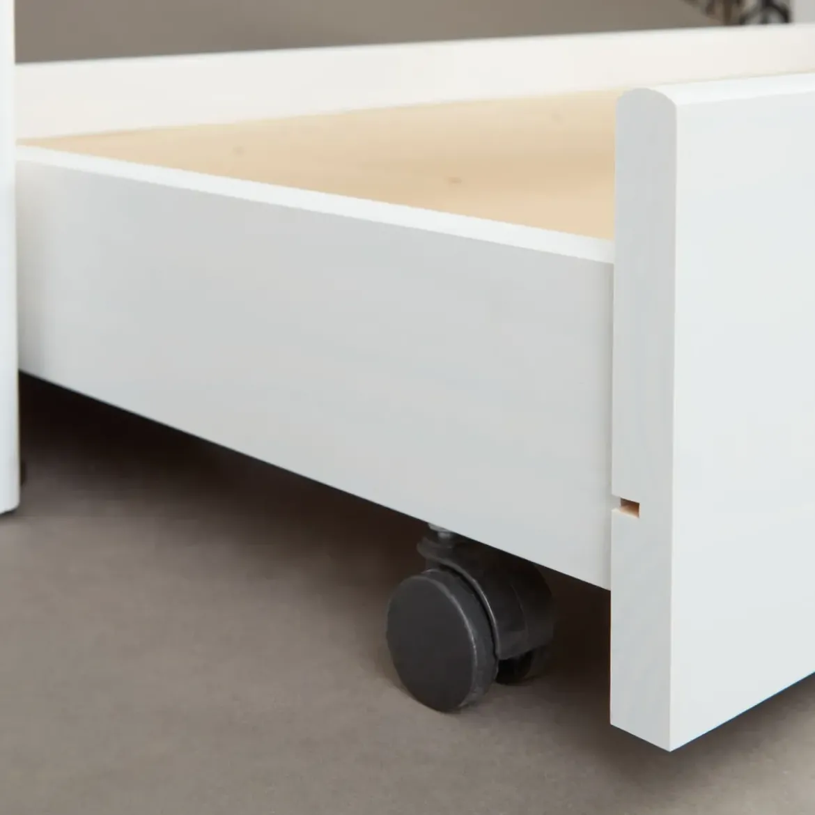 Letto Singolo con Cassettone Estraibile Contenitore Salvaspazio 90x190
