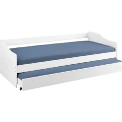 Letto Singolo con Cassettone Estraibile Contenitore Salvaspazio 90x190