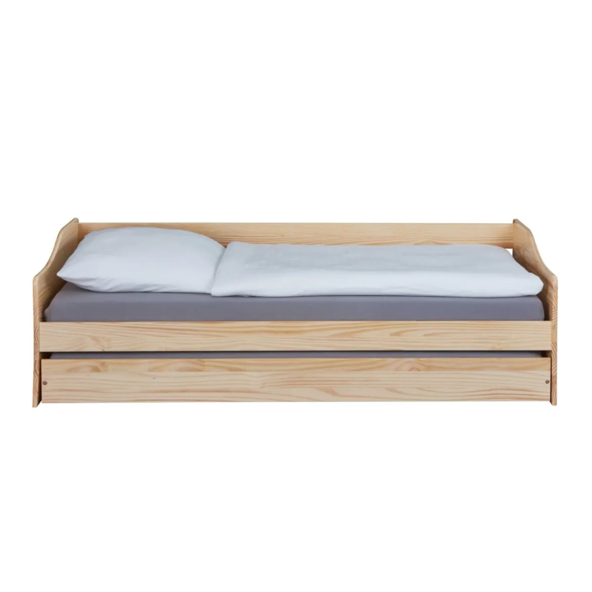 Letto Singolo in Legno Salvaspazio con Cassettone Estraibile 90x200