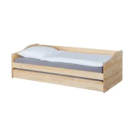 Letto Singolo in Legno Salvaspazio con Cassettone Estraibile 90x200