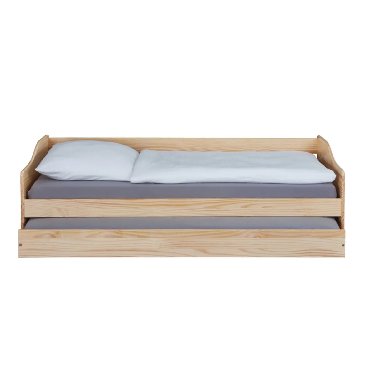 Letto Singolo in Legno Salvaspazio con Cassettone Estraibile 90x200