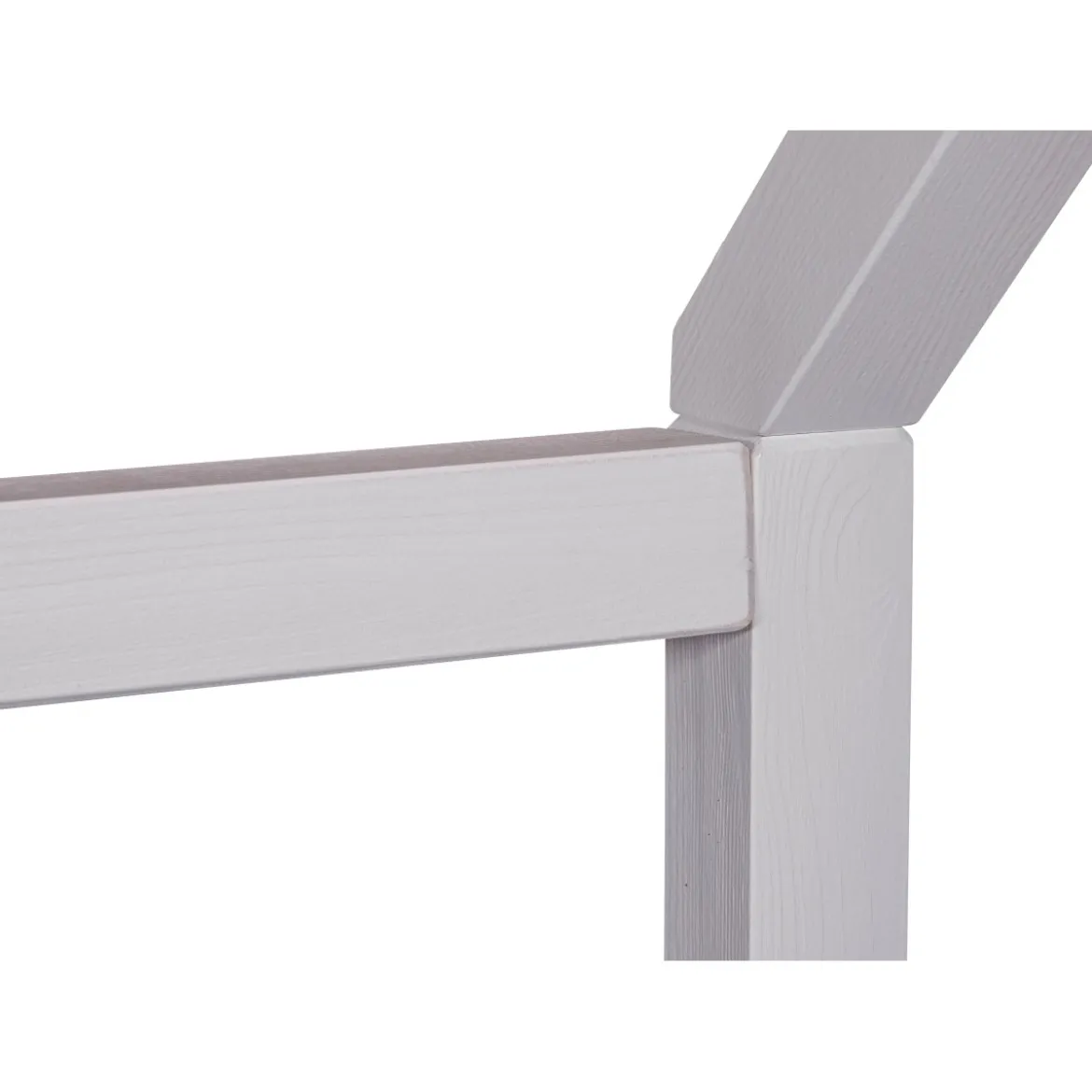 Letto singolo 90x200 cm Bianco con Tetto Doghe
