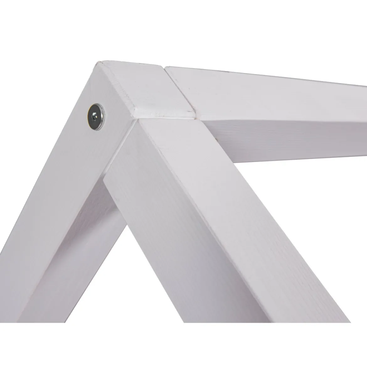 Letto singolo 90x200 cm Bianco con Tetto Doghe