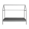 Letto singolo 90x200 cm Bianco con Tetto Doghe