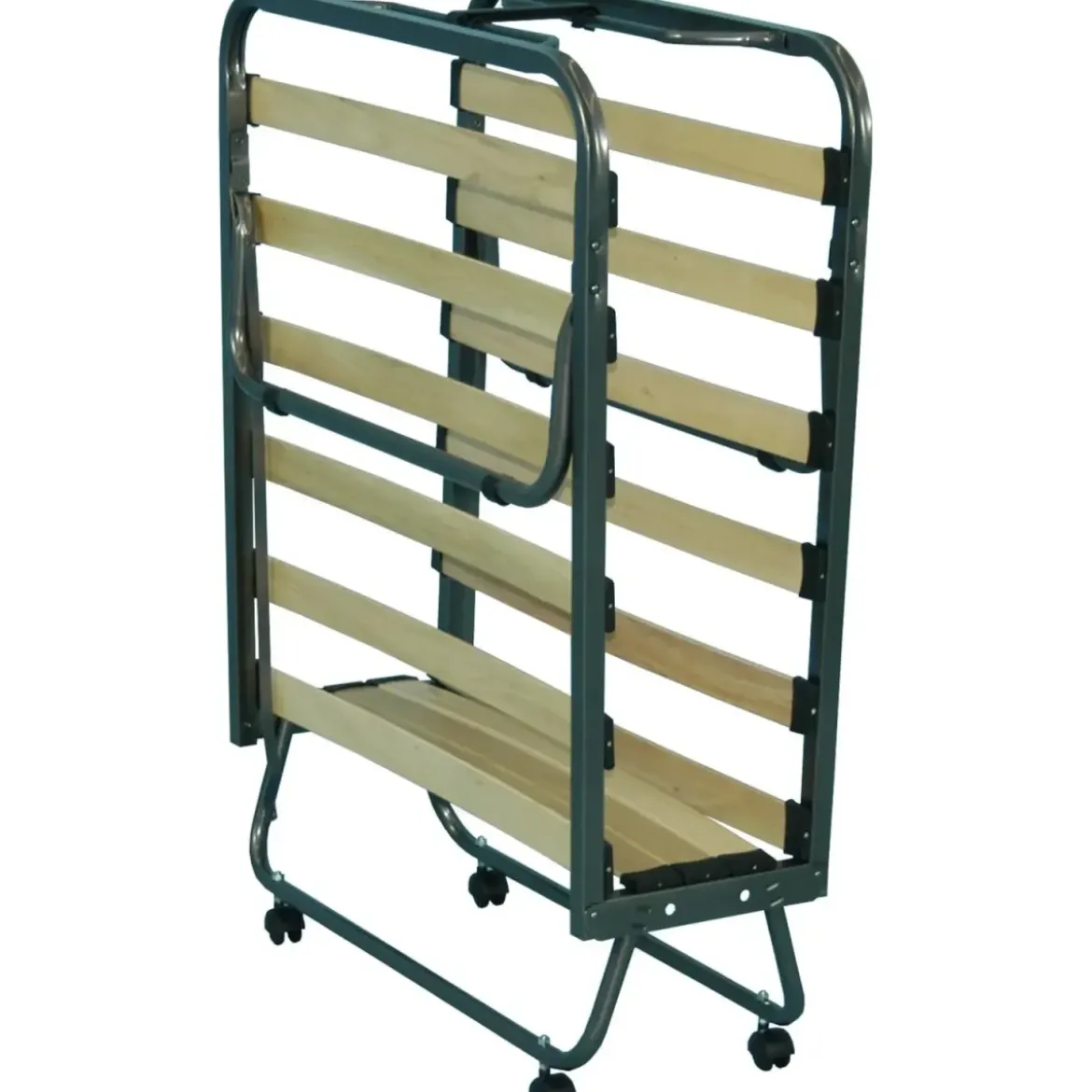 Letto Singolo 80x200 cm Pieghevole con Materasso Ruote Salvaspazio