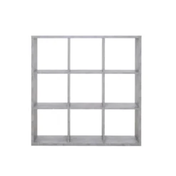 Libreria a Cubi Giorno Grigia Moderna Mensole Legno Divisorio Scaffali Ufficio