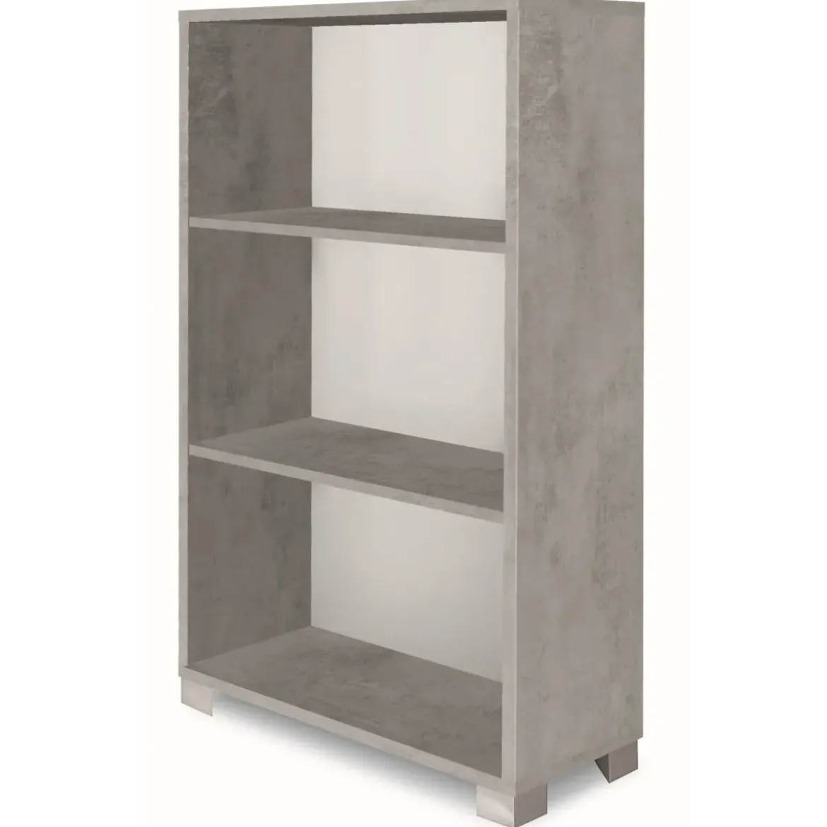 Libreria a Giorno 70x29x118 cm Cemento Ripiani Regolabili