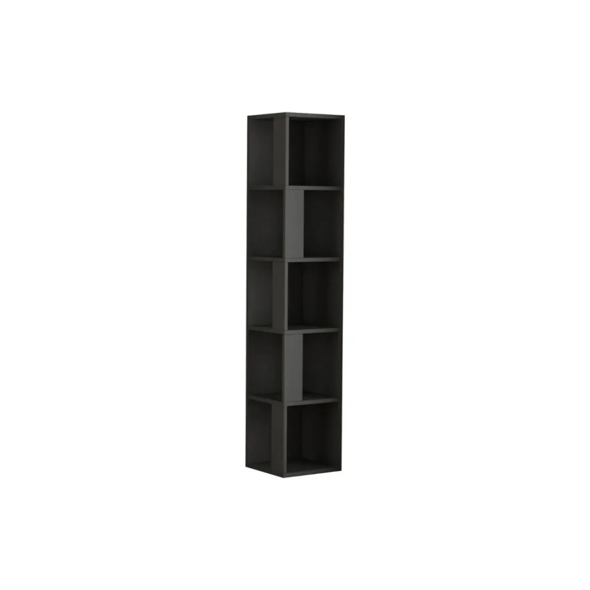 Libreria Angolare 5 ripiani Antracite 31x31x158 cm