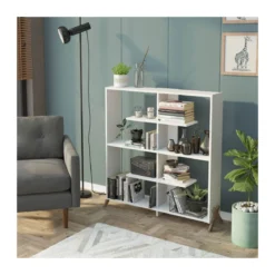 Libreria Bianca Moderna Arredamento Minimal Salotto
