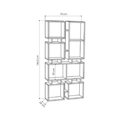 Libreria Bianca Moderna Design a Cubi per Arredamento Salone