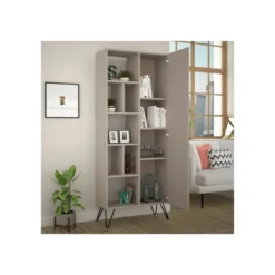 Libreria con Anta 7 Ripiani Antracite 80,6x191 cm