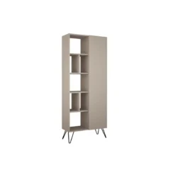 Libreria con Anta 7 Ripiani Antracite 80,6x191 cm