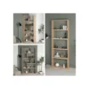 Libreria Estensibile Moderna Angolare Rovere