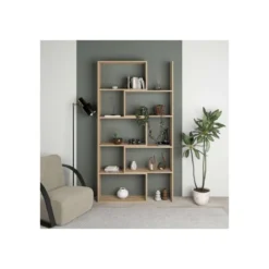 Libreria Estensibile Moderna Angolare Rovere